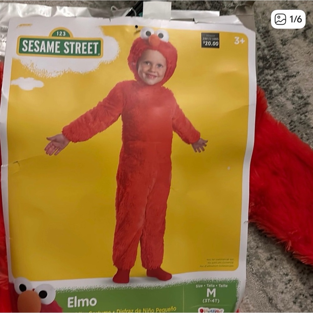 Sesame Street Elmo Plush Red Kids Costume
